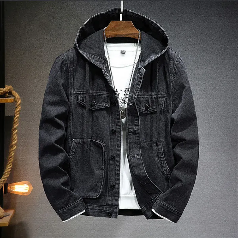 Men's Hooded Denim Jacket 5