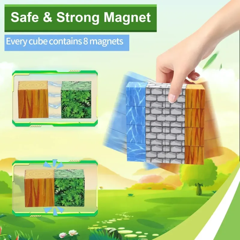 100PCS Magnetic Building Blocks Set 6