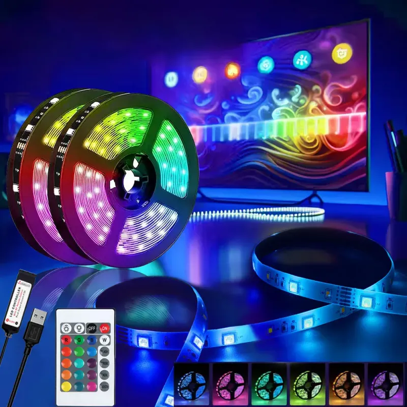 RGB LED Strip Lights with Remote 1