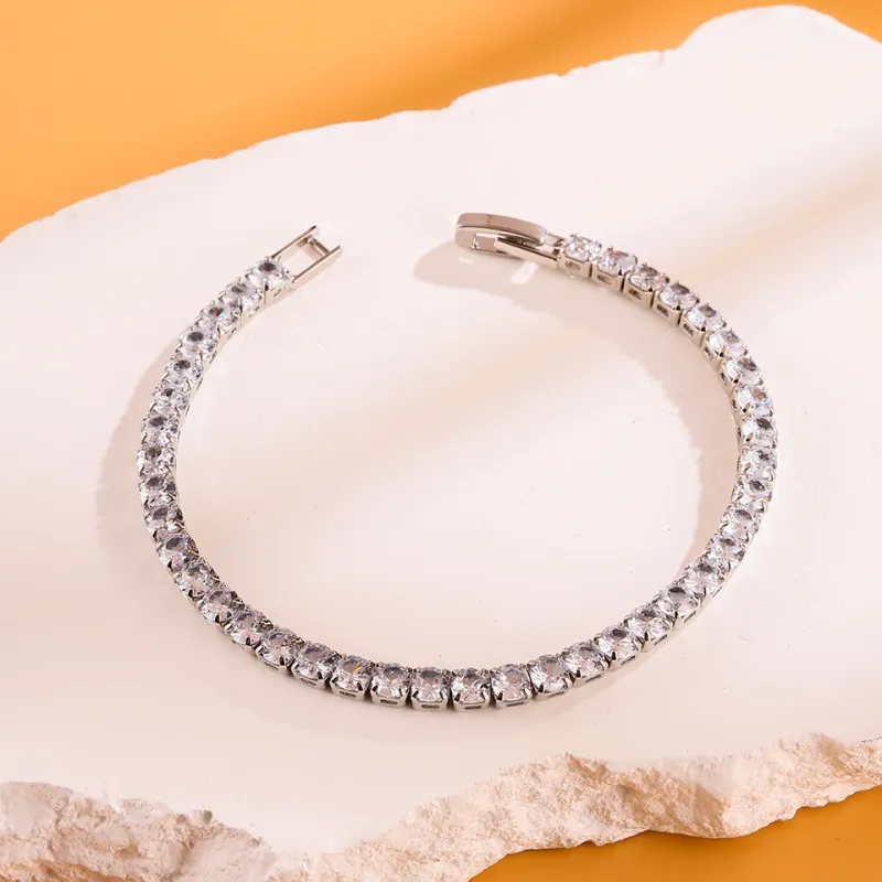 Zirconia Tennis Bracelet Crystal Charm 5