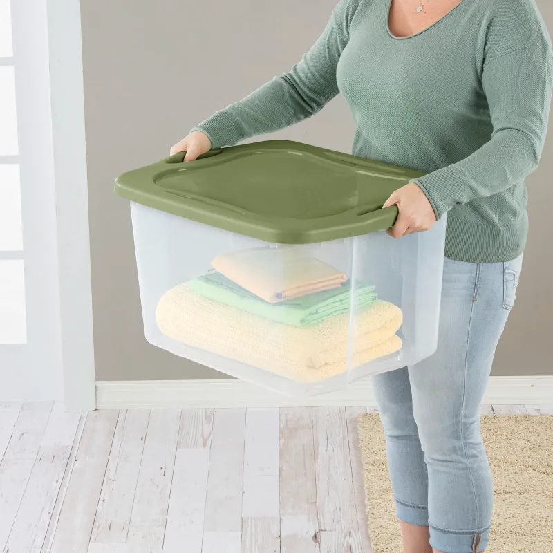 EZ Carry 70Qt Storage Bin - Green 3