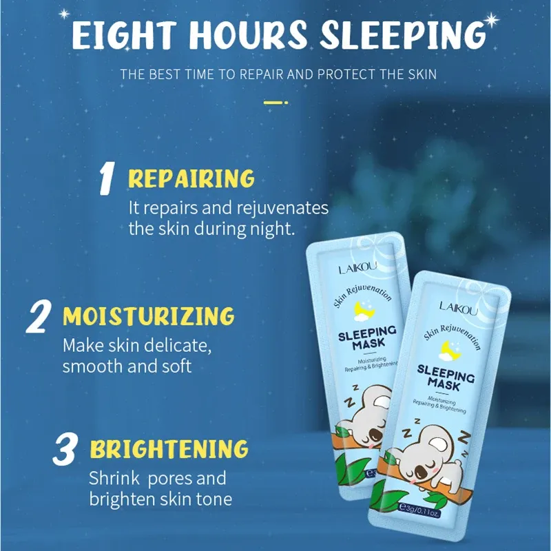 LAIKOU Hydrating Sleeping Face Mask 7pcs 3