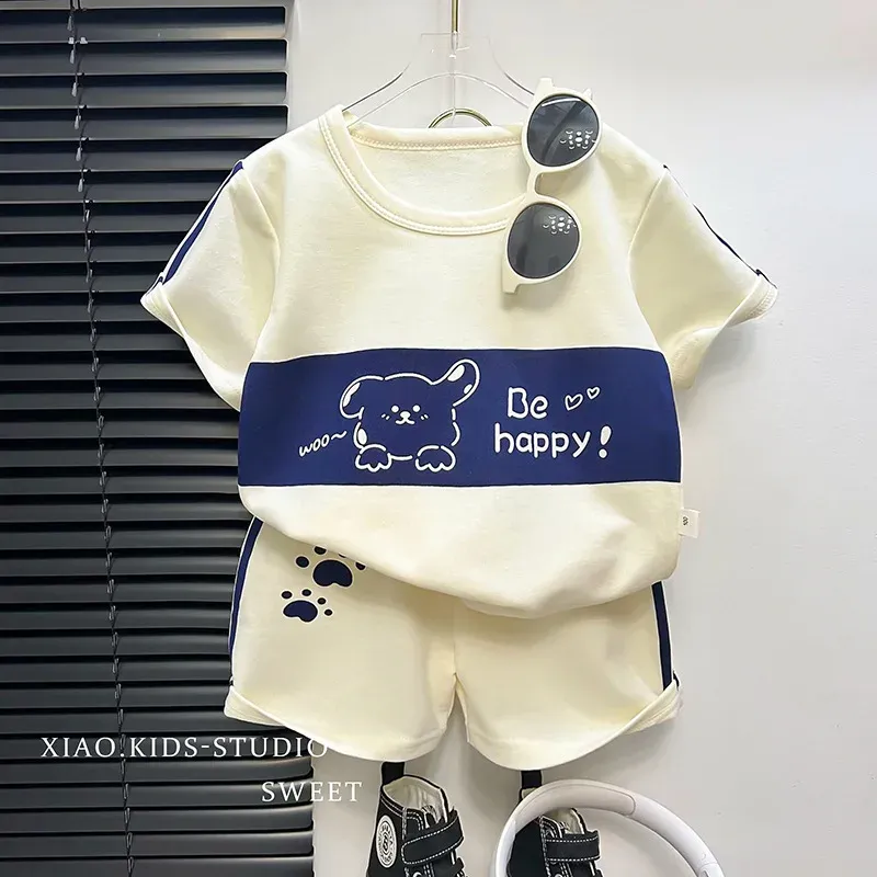 Kids Striped T-Shirt & Shorts Set 1