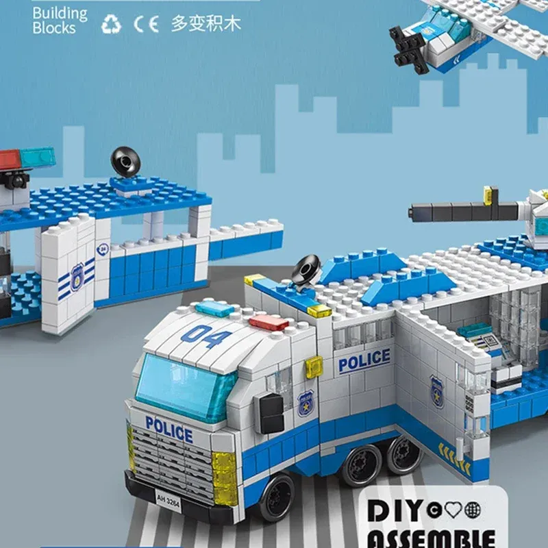 6-in-1 City Vehicle Building Blocks Set 4