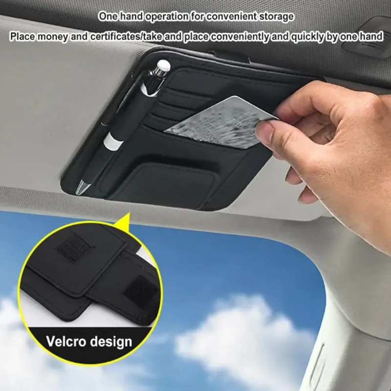Car Sun Visor Organizer & Sunglasses Holder 3