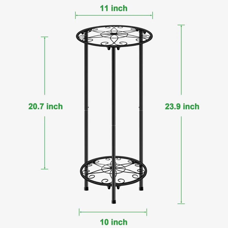 2-Tier Metal Plant Stand 5
