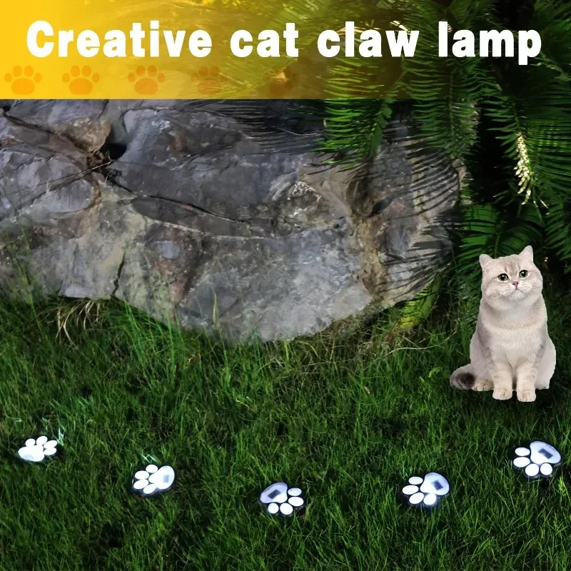 Solar Paw Print Pathway Lights 3