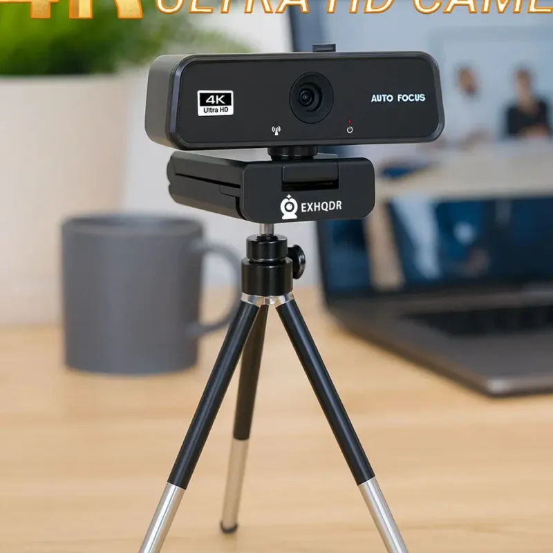 EXHQDR 4K Webcam with Privacy Cover 4