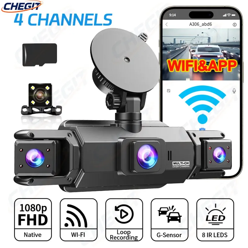 4K 360° Dash Cam with WiFi 1