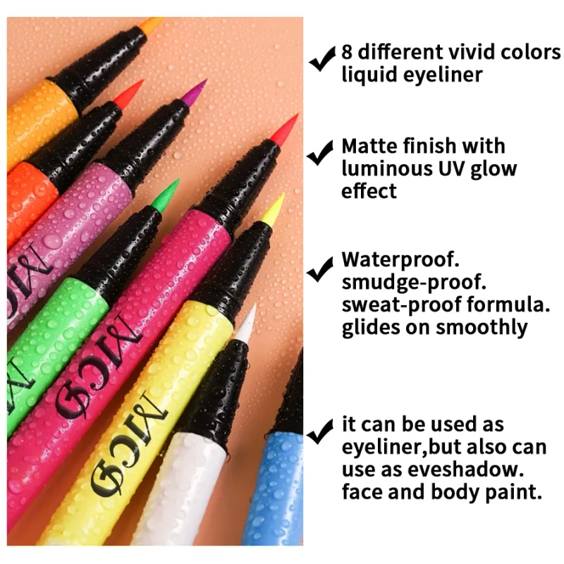8-Color Neon UV Eyeliner Pen Set 2