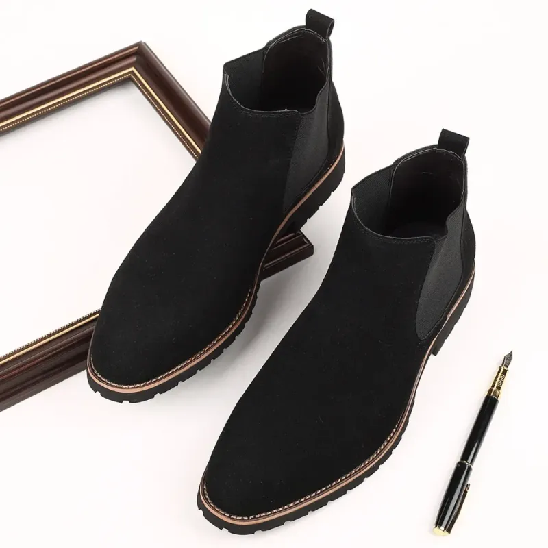 Men's British Style Suede Chelsea Boots 4