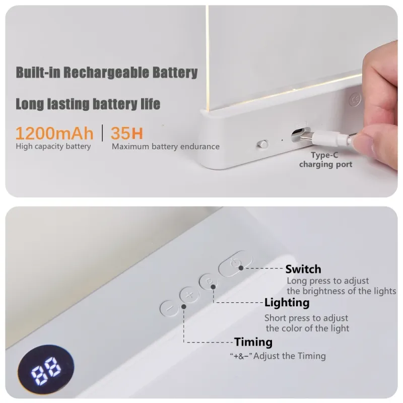 LED Eye Protection USB Reading Light 6