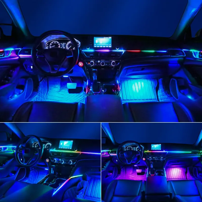 RGB LED Car Ambient Light Kit 6