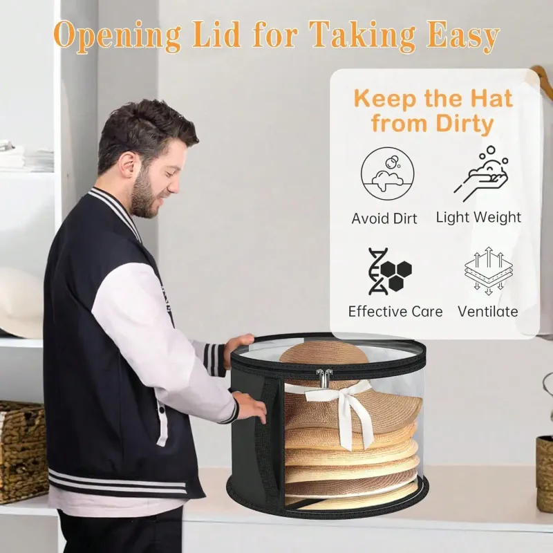 3-Piece Hat Storage Bucket Set 3