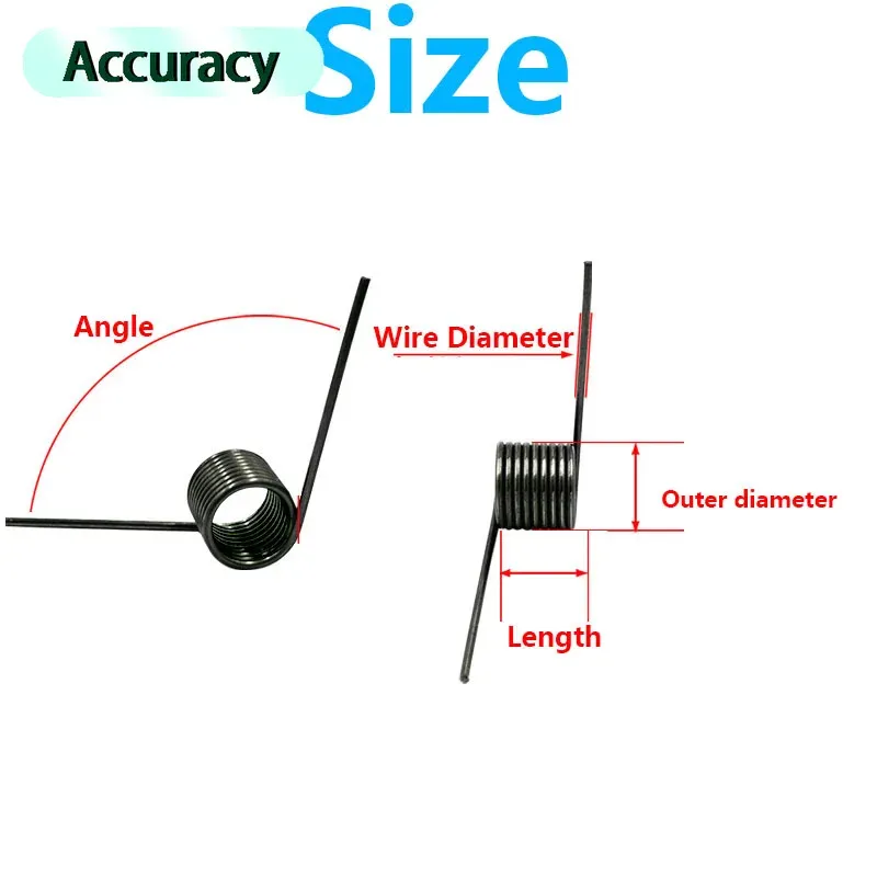10pc 1.6mm V Torsion Springs 3