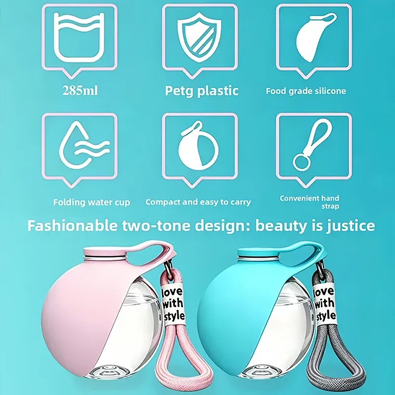 Collapsible Pet Water Bottle with Bowl 5