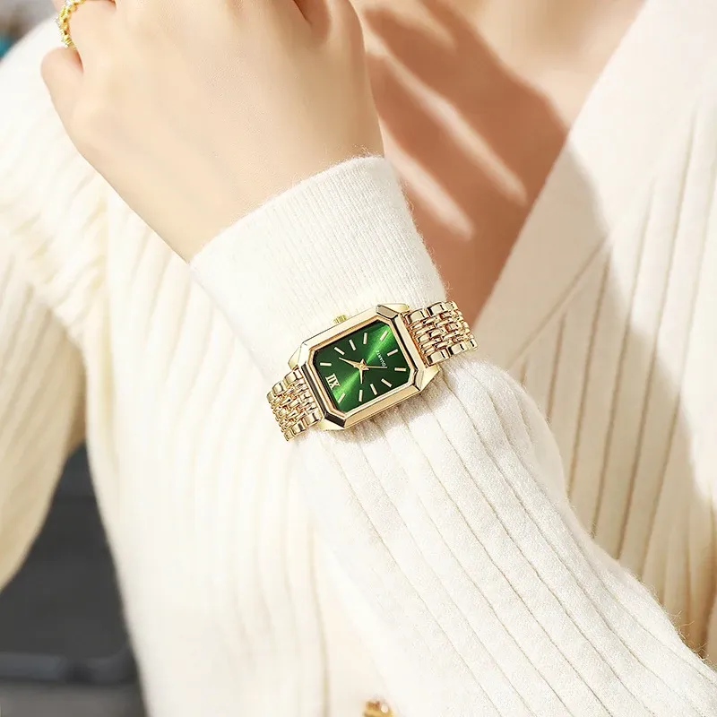 Luxury Rectangle Steel Band Quartz Watch 2