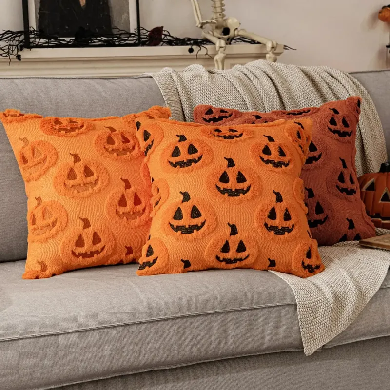Fall Pumpkin Pillow Cover 18x18 3