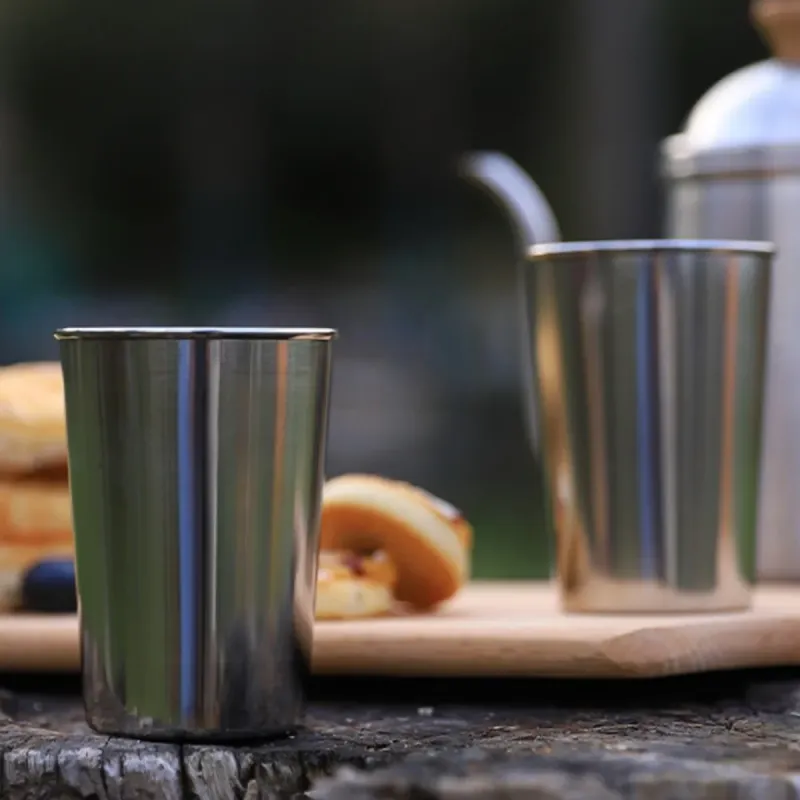 4PCS Stainless Steel Camping Cups Set 4