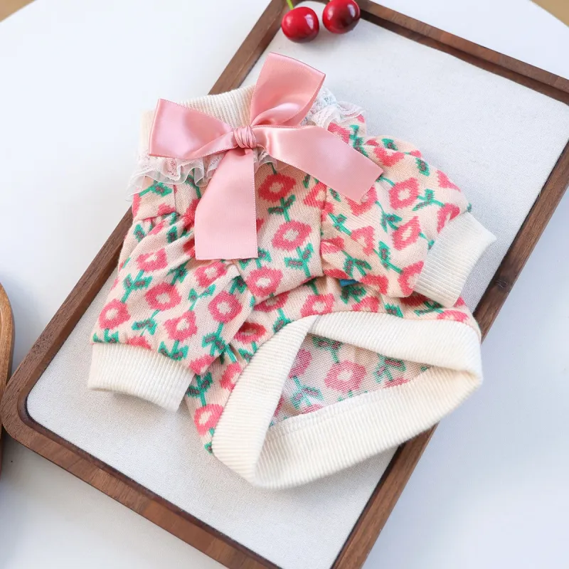 Pink Tulip Knit Pet Sweater 3