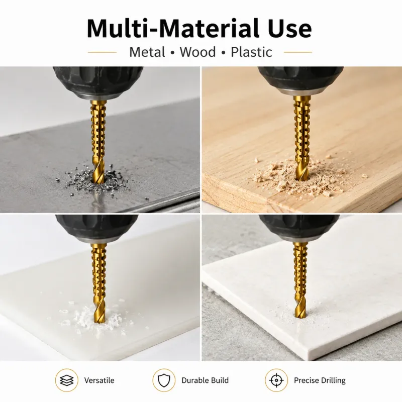 Titanium Coated Drill Bit Set 6-Piece 3