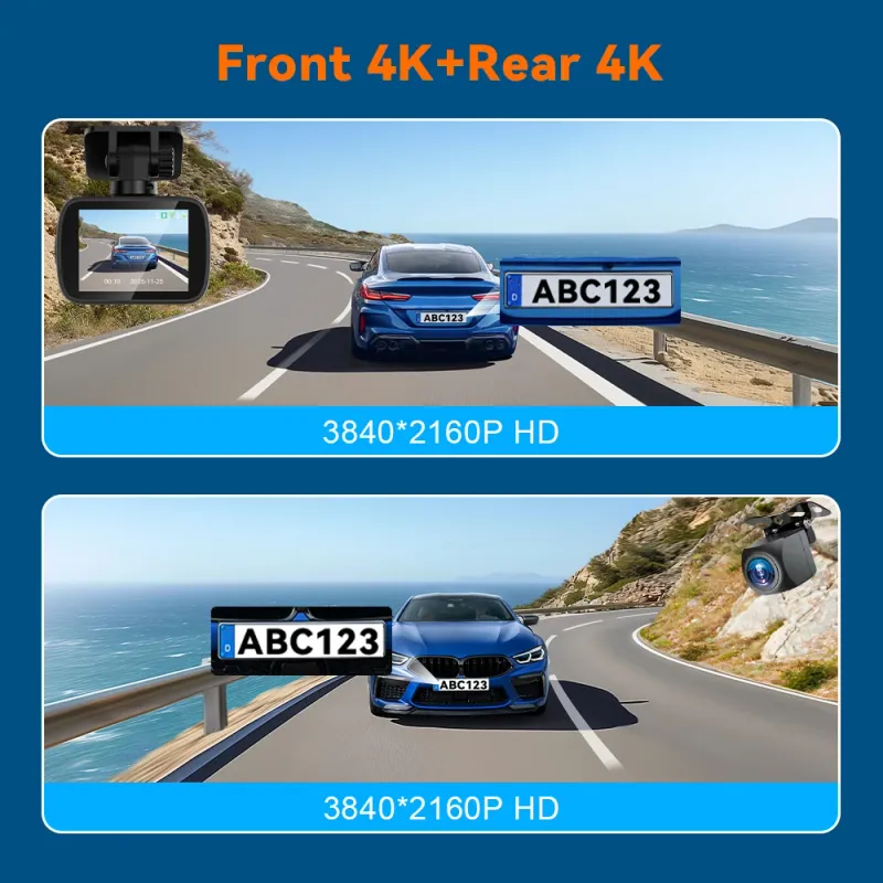 Soam Dual 4K Dash Cam with GPS & WiFi 2