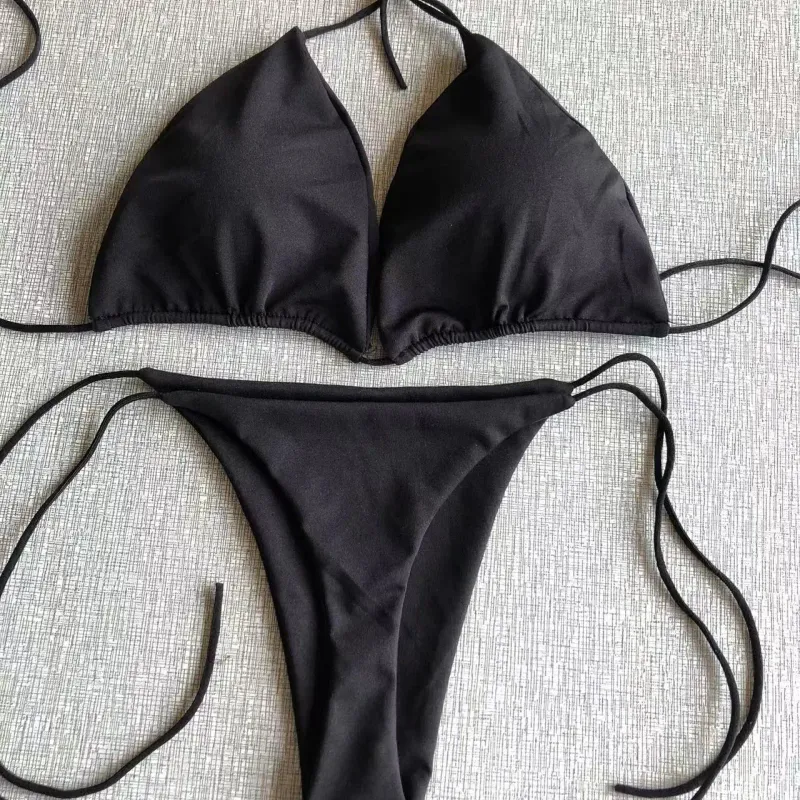 Triangle Halter Tie-Up Bikini Set 6