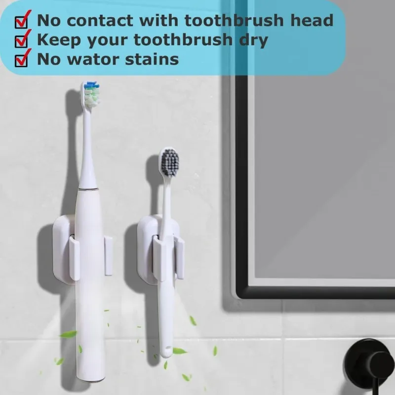 2-Pack White Toothbrush Holder 4