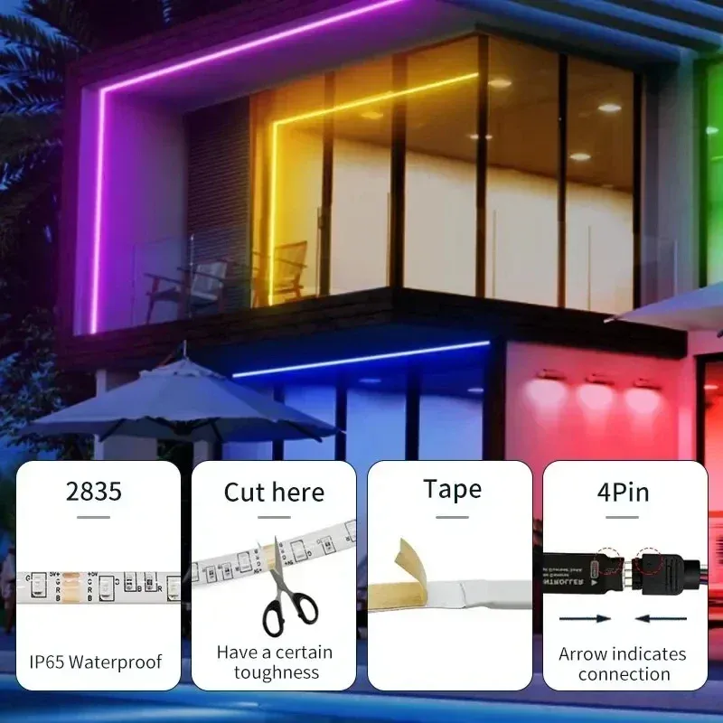 RGB LED Strip Light with Remote Control 4