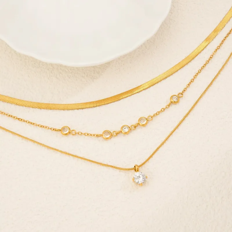 Gold Plated Zirconia Choker Necklace 5