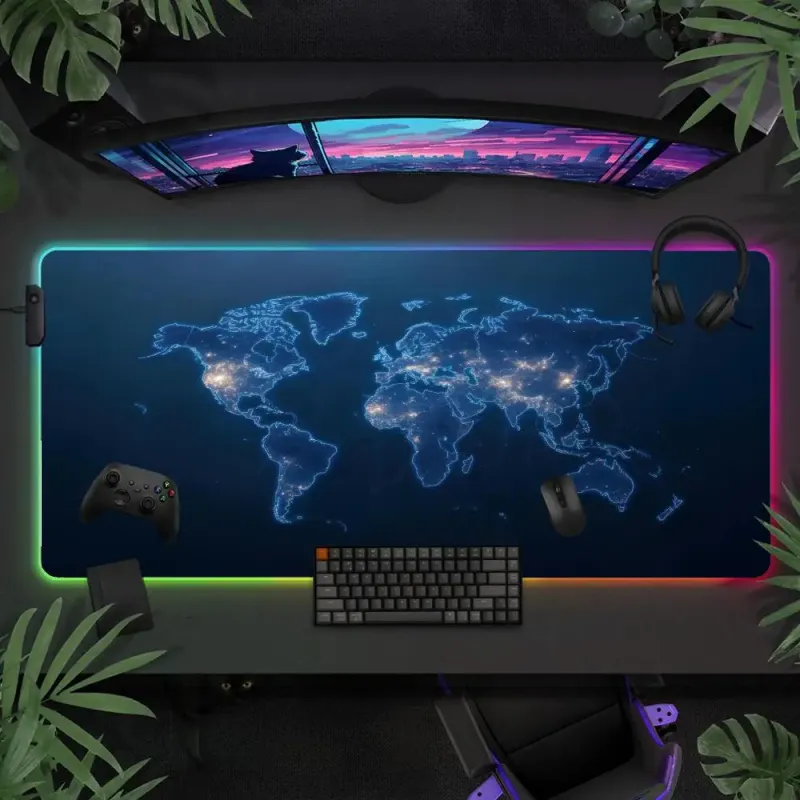 RGB LED Gaming Mouse Pad Desk Mat 6