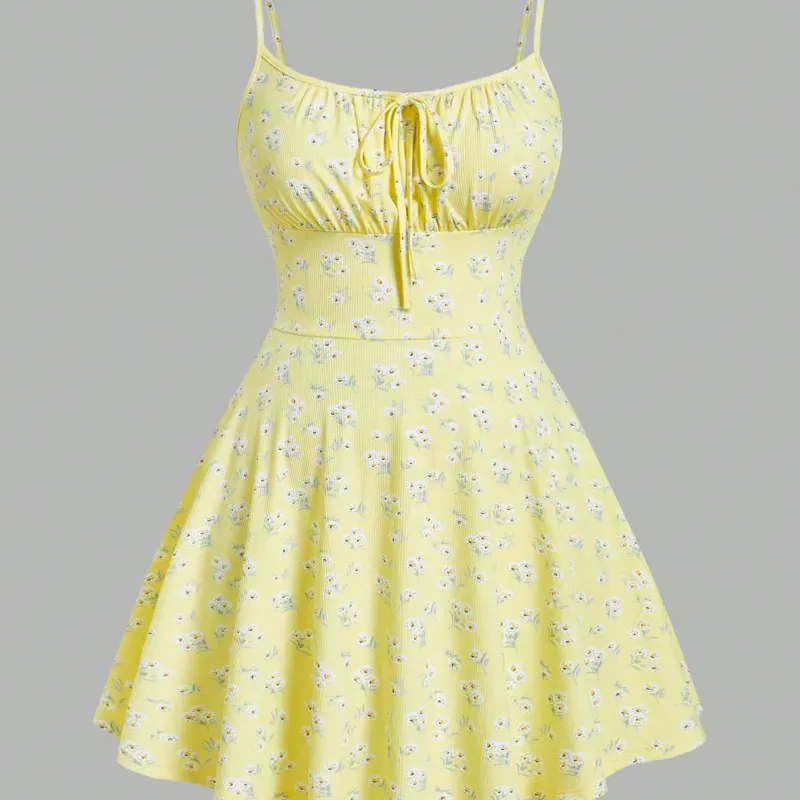 Floral Sleeveless Camisole Dress 4