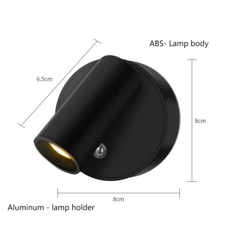 Touch Control LED Wall Lamp with USB Charging 5