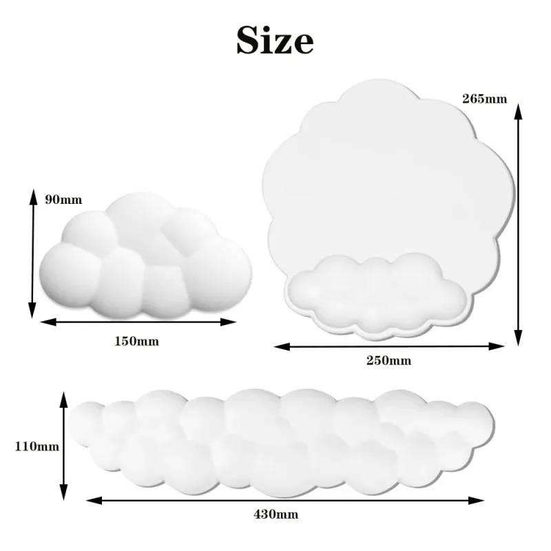 Cloud Wrist Rest Keyboard & Mouse Set 6