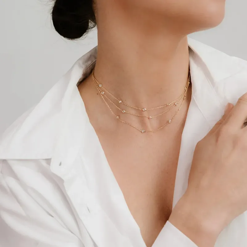 Gold Plated Crystal Bead Necklace 6