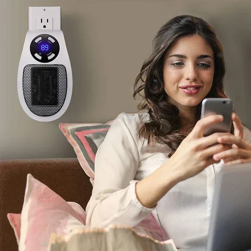 Wall Mounted 350W Electric Heater with Remote 4