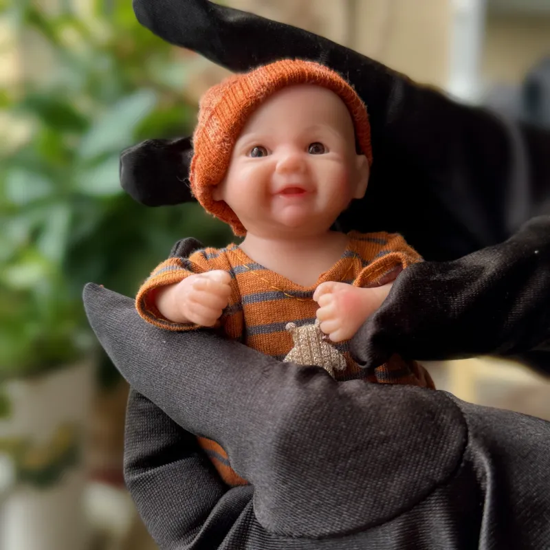 6Inch Mini Silicone Reborn Baby Doll Toy 5