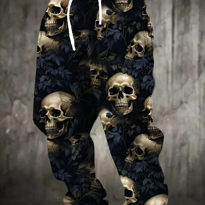 Skull Print Joggers for Men 5