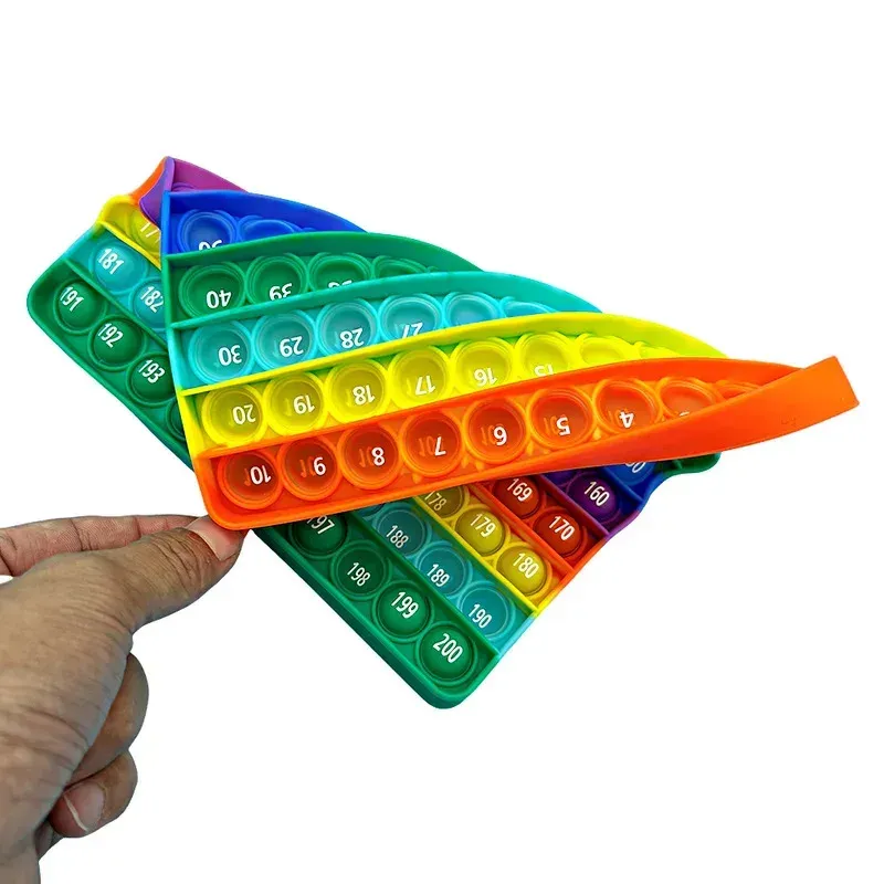 Rainbow Math Counting Bubble Board 5