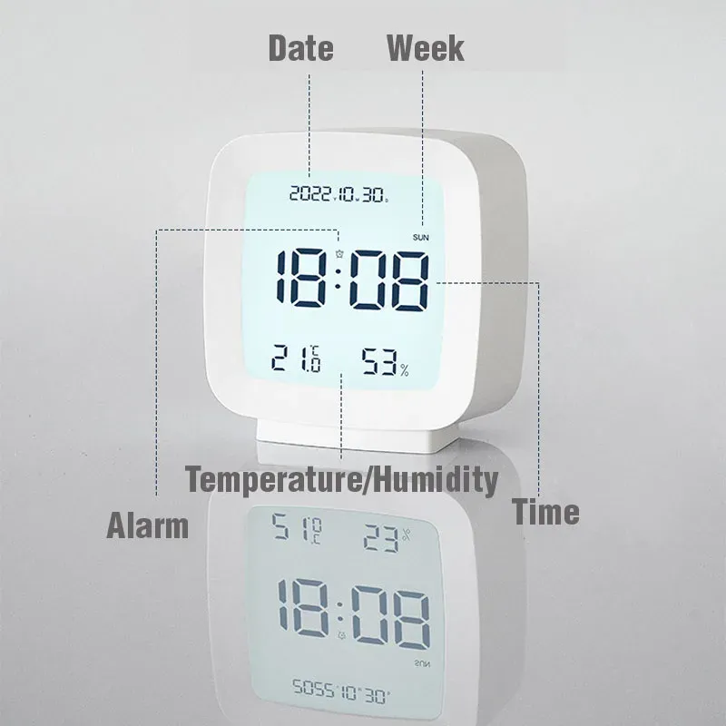 Touch Control Digital Desk Clock 6