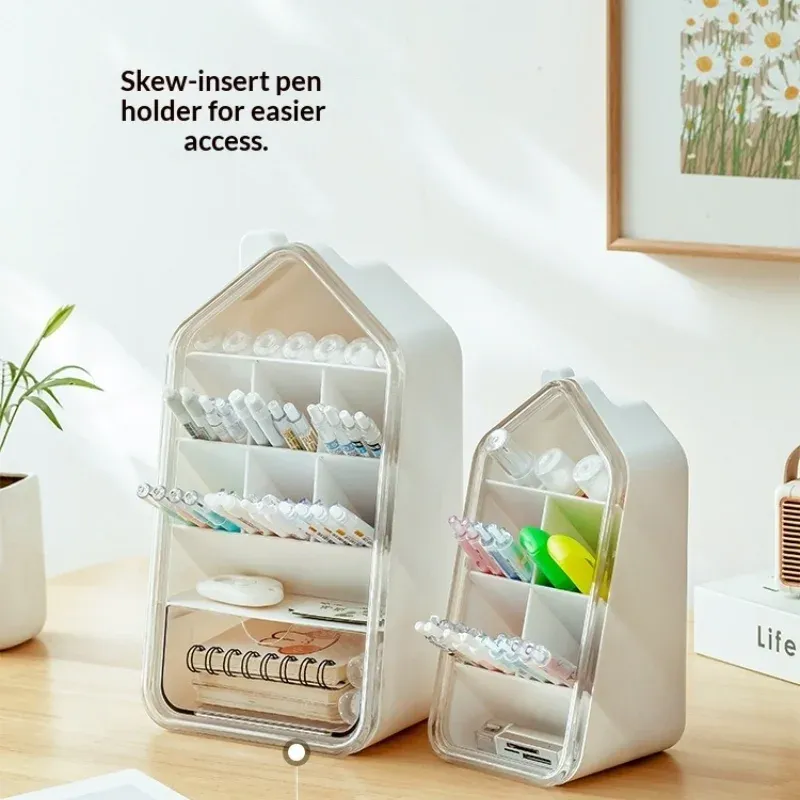 Clear Plastic Desktop Organizer with Drawer 5