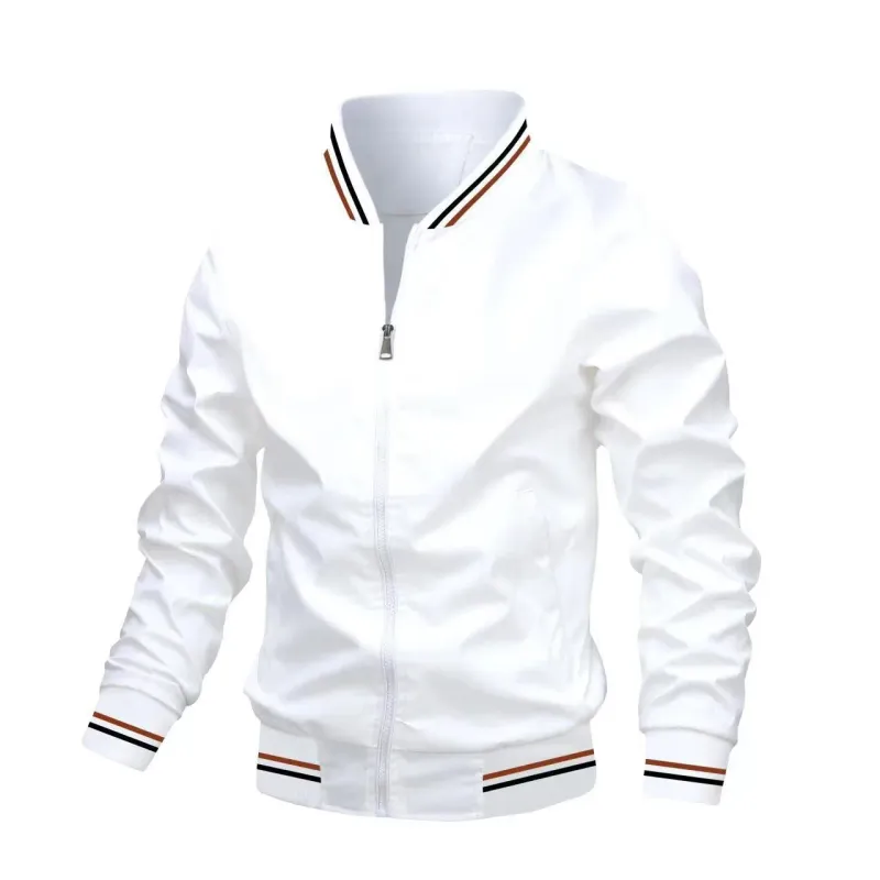 Men's Black Slim Fit Bomber Jacket 3