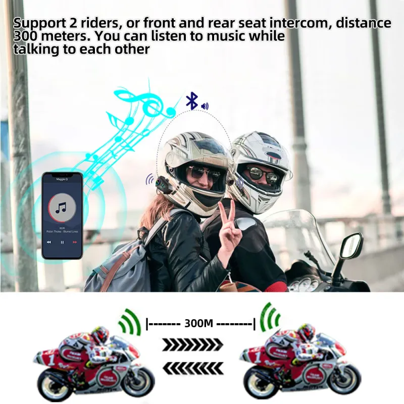 KEBIDUMEI Motorcycle Intercom Headset 2
