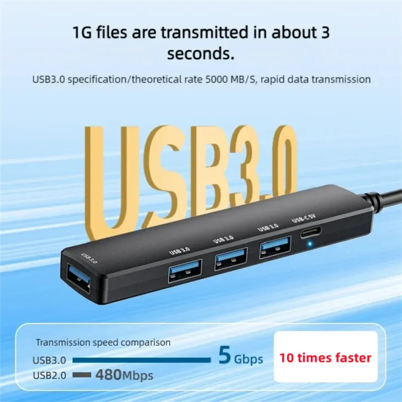 5-in-1 USB C Hub with PD Charging 6