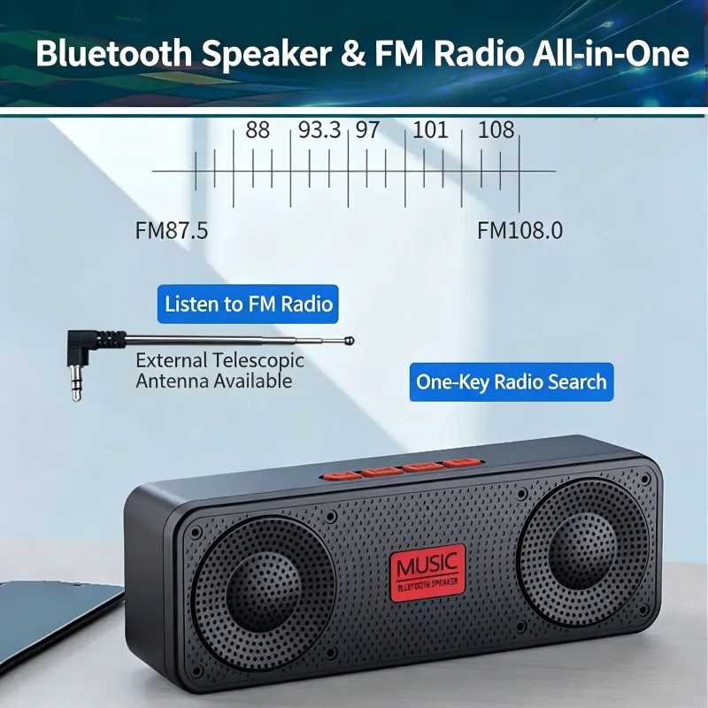 Портативная Bluetooth-колонка S18 с FM-радио 5