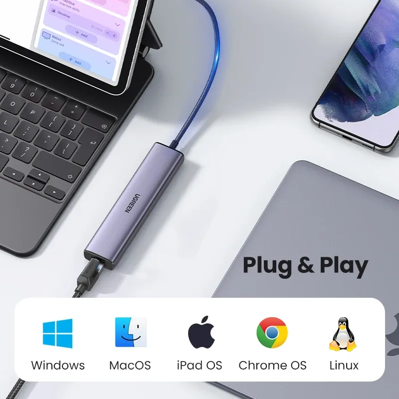 UGREEN USB C Hub Ethernet Adapter 5