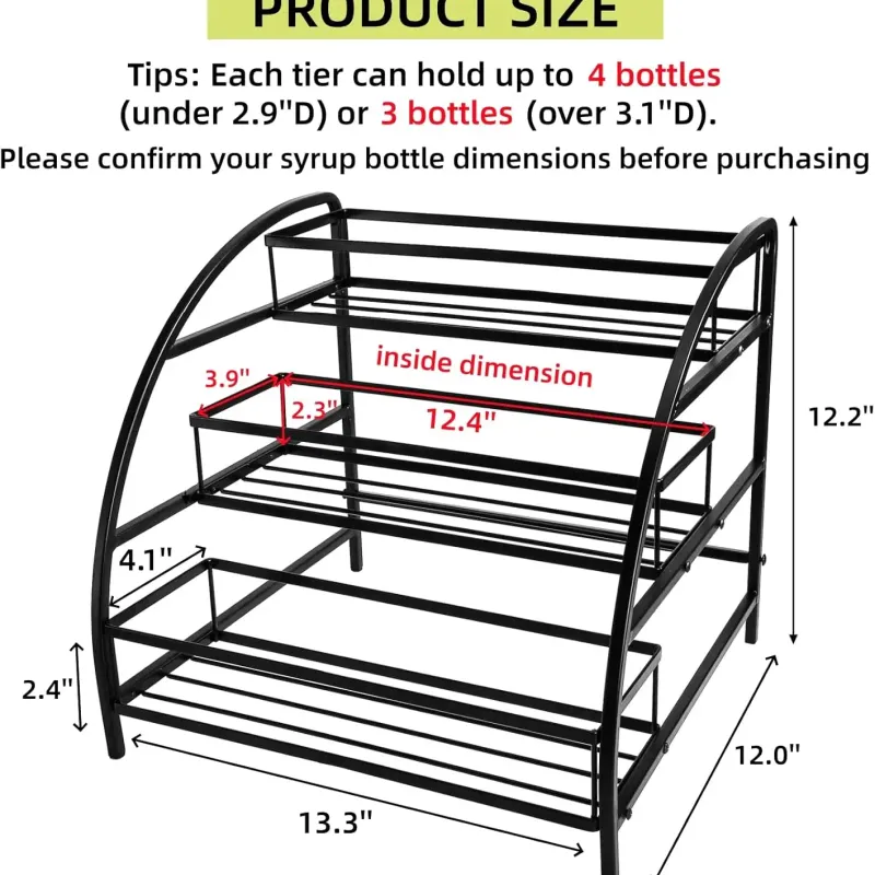 Coffee Syrup Organizer Rack 2