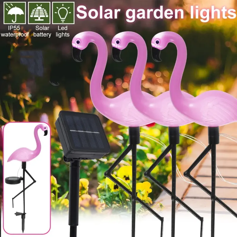 Flamingo Solar LED Garden Stake Light 3