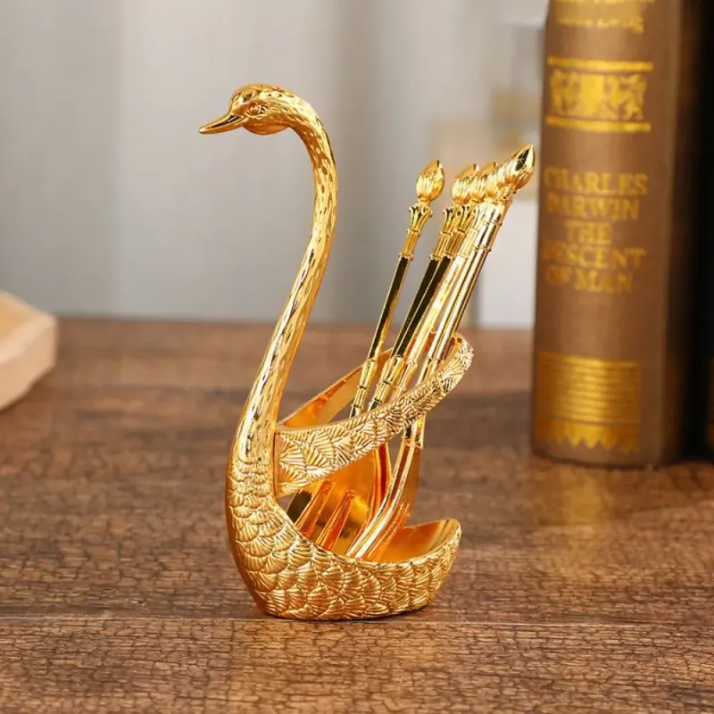 Luxury Swan Dessert Utensil Set 4
