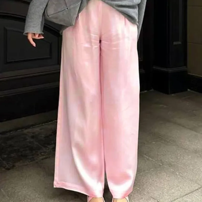 Satin Wide Leg Dress Pants 4